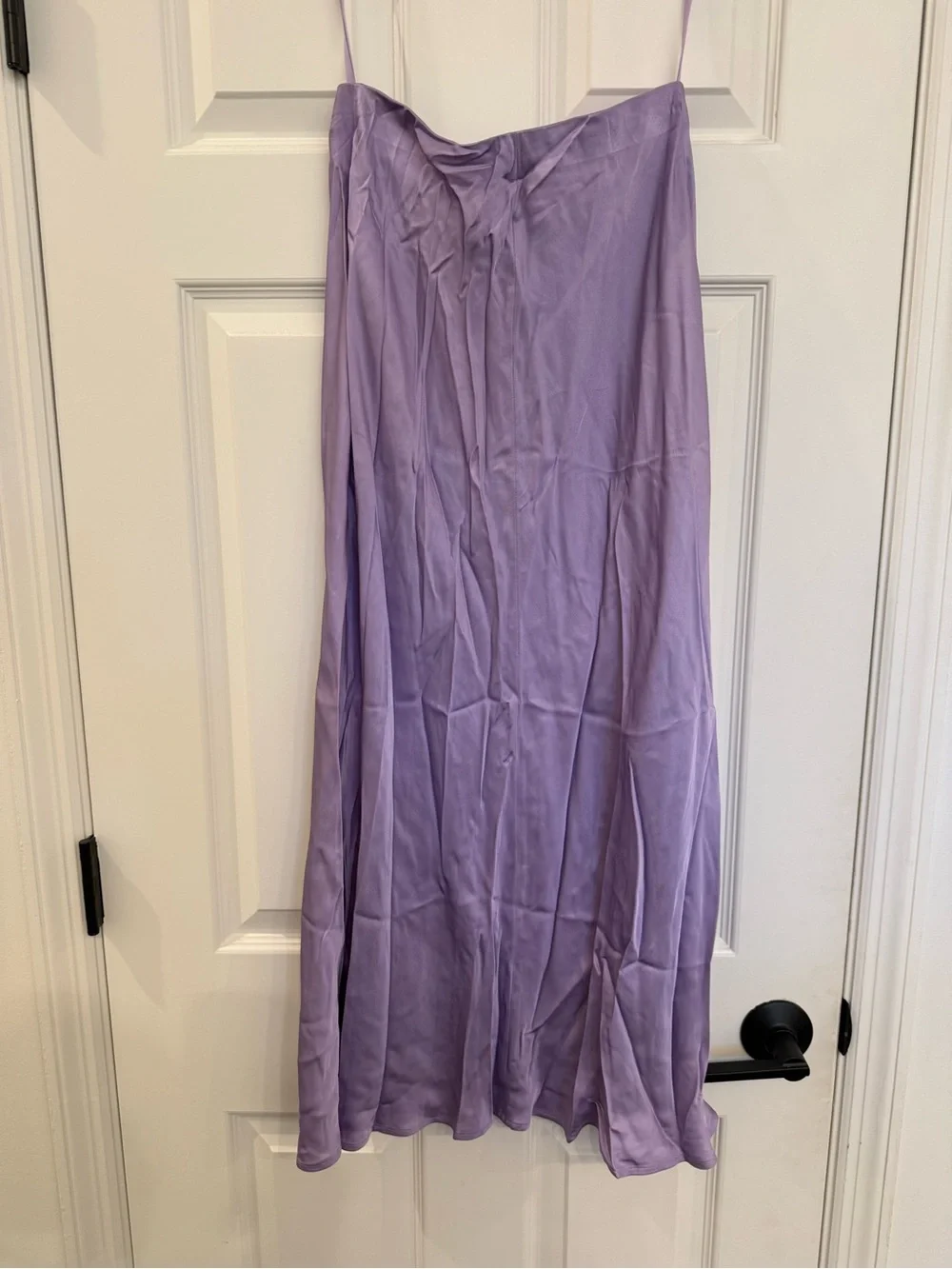 L’Agence Lavender Purple Clarissa Bias Maxi Skirt Satin Small